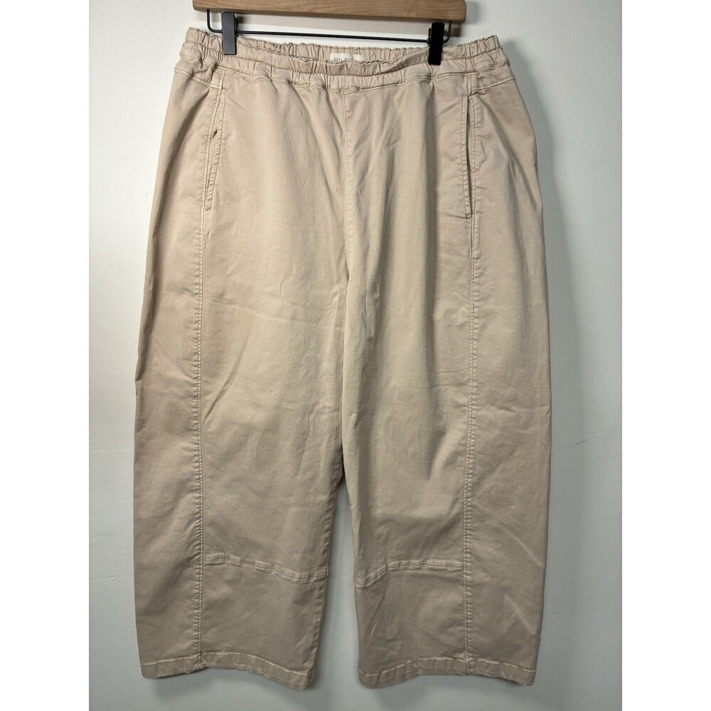 Anthropologie Pilcro Khaki Pants Women’s XL Pull Up Elastic Waist Wide Leg Boho